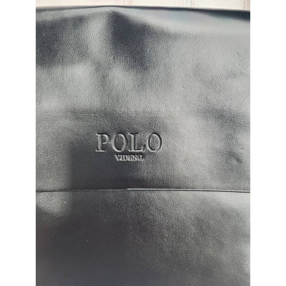 POLO VIDENG color Black Messenger Bag Zip Magnetic Shoulder Strap Nylon Solid